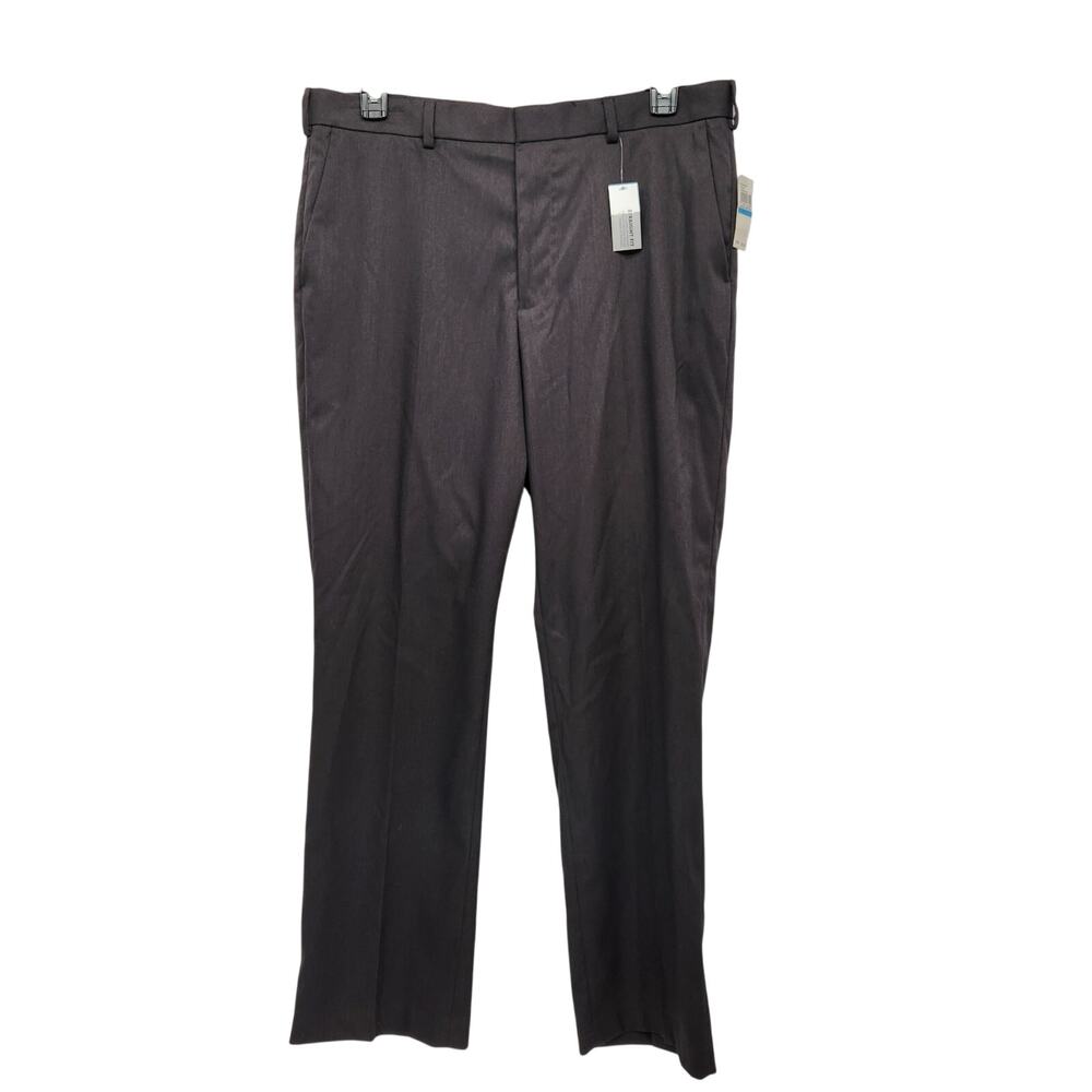 NWT Van Heusen Gray Straight Fit Pants Men's Trouser Slacks 36X32